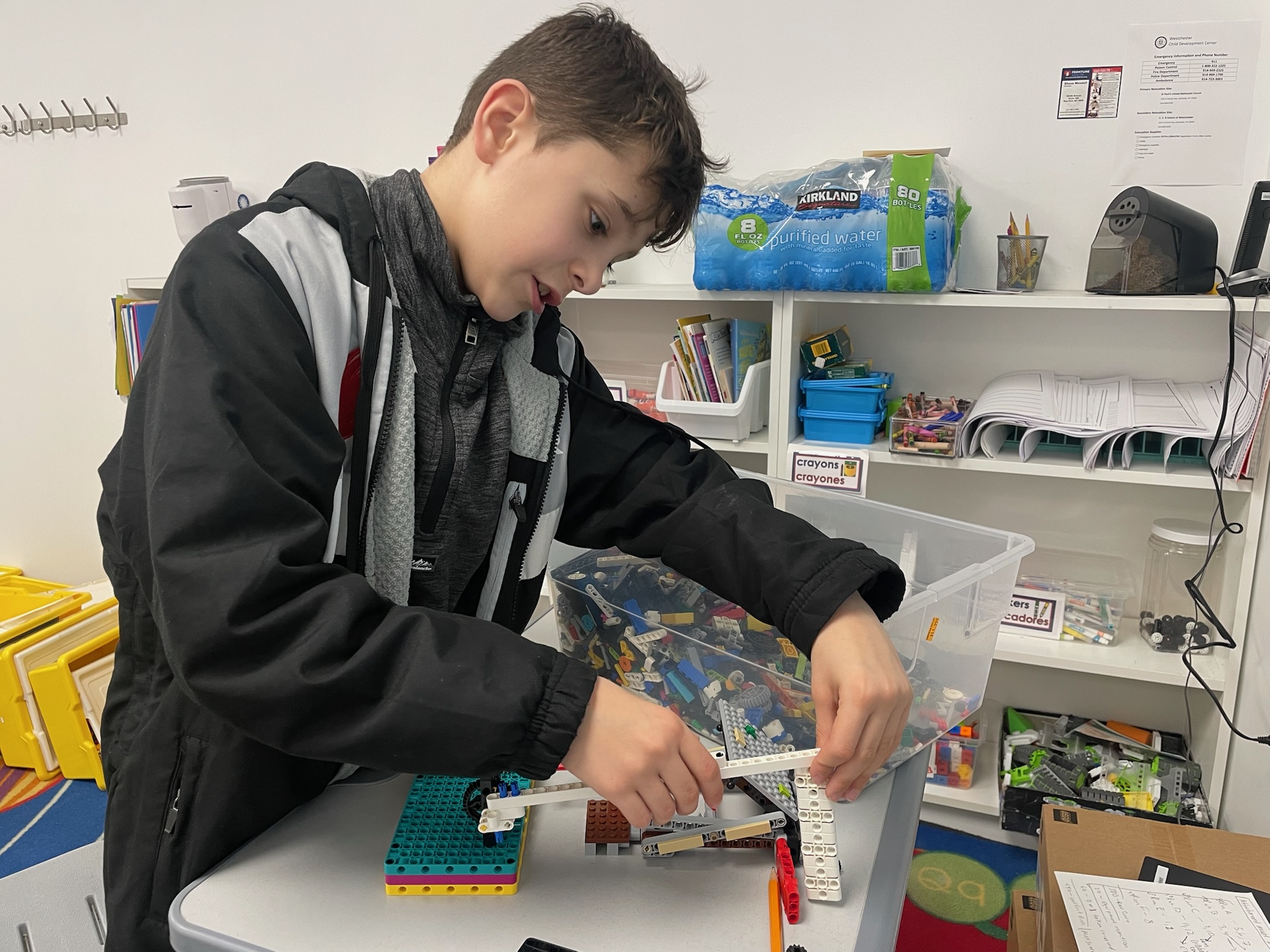 Tidal Engineers building a LEGO robot mechanism